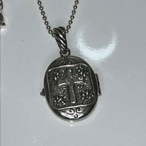 NWT Sterling Silver Nano Brand Bible Locket Pendant With Microchip Bible Inside